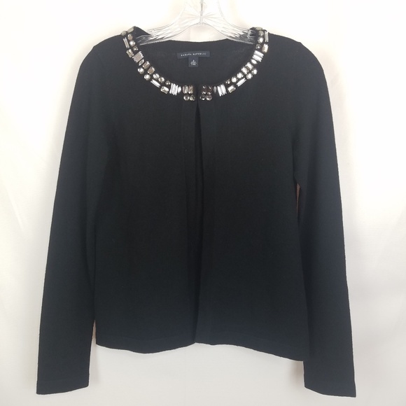 Banana Republic Black Cardigan Jewels Small - Picture 1 of 5